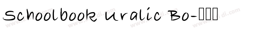 Schoolbook Uralic Bo字体转换